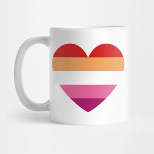 LGBT | Lesbian Pride Flag Heart Mug